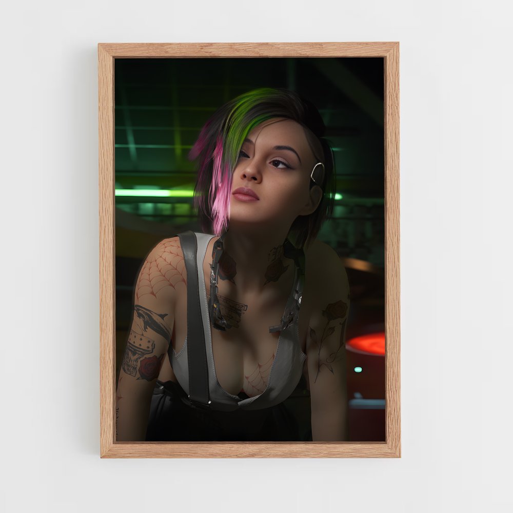 Poster Tatouages et Rêves – affiche Cyberpunk (vue 4)